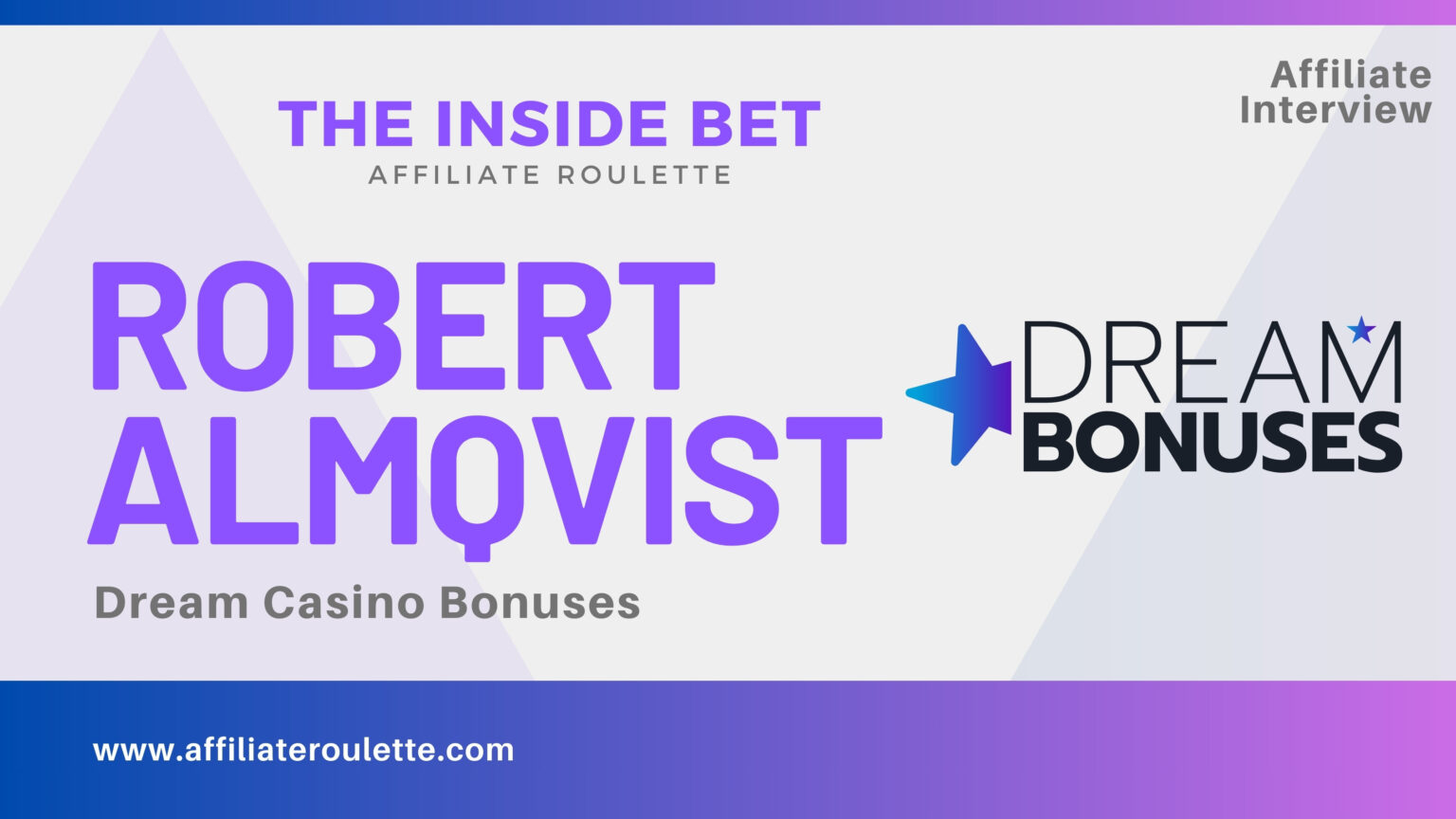 Interview with Robert Almqvist  – Owner Of Dream Casino Bonuses